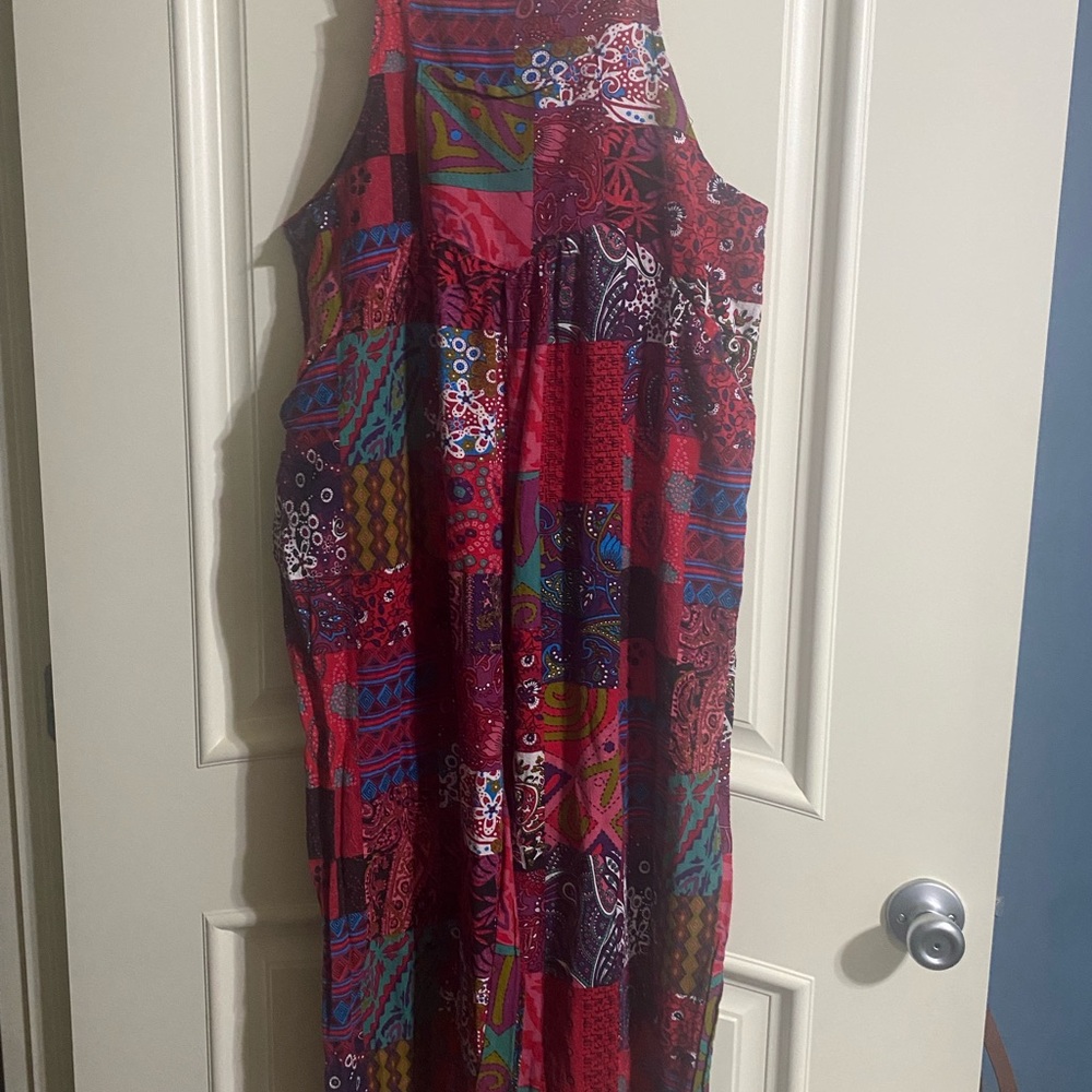 Colorful Patchwork Romper Coverall Style - image 1